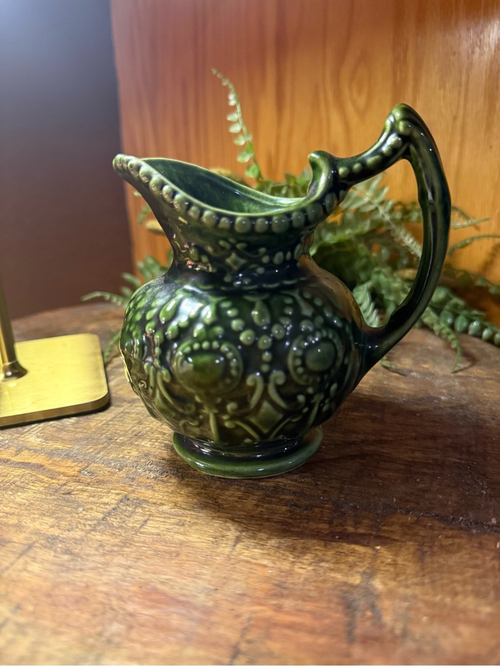 Vintage USA Camark Pottery 139B Embossed Pitcher 5”